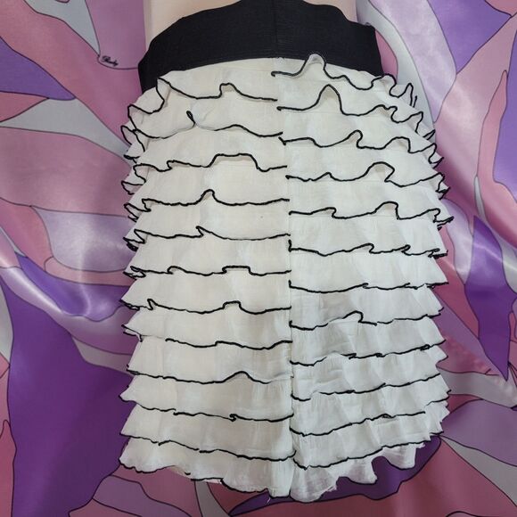 Ruffle Bodycon Mini Skirt Small White ANAP Japan Womens Party Prom Cosplay Y2K - Picture 9 of 9